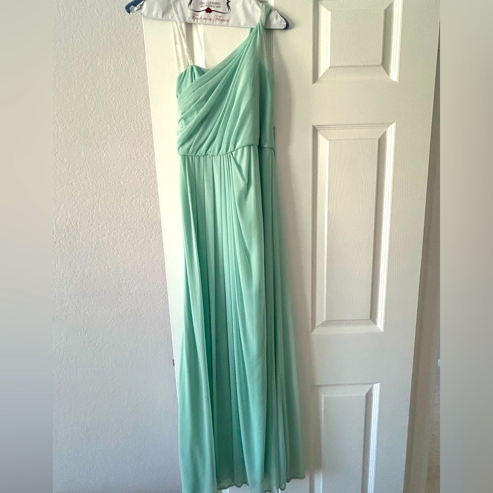 Light green bridesmaid dress